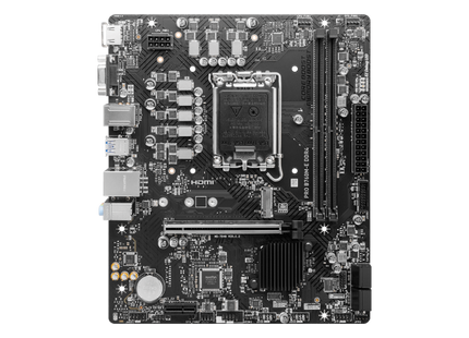 Slots de expansión PCIe y conectores SATA MSI PRO B760M-E