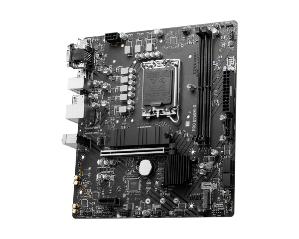 Detalle del socket LGA 1700 y slots DDR5 de la MSI PRO B760M-G