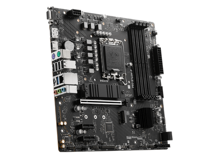 MSI PRO B760M-P vista del panel trasero con puertos USB y conectores de audio