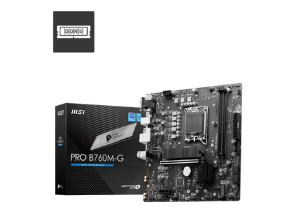 Conectores de alimentación y headers de la MSI PRO B760M-G