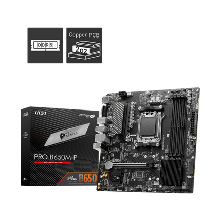 Tarjeta Madre MSI PRO B650M-P | AM5 | DDR5 | Micro-ATX | Wi-Fi 6