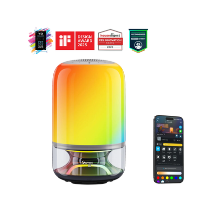 Govee Table Lamp 2 Pro H6020 | Lámpara Inteligente con Sonido JBL | Luz RGB y Control por App