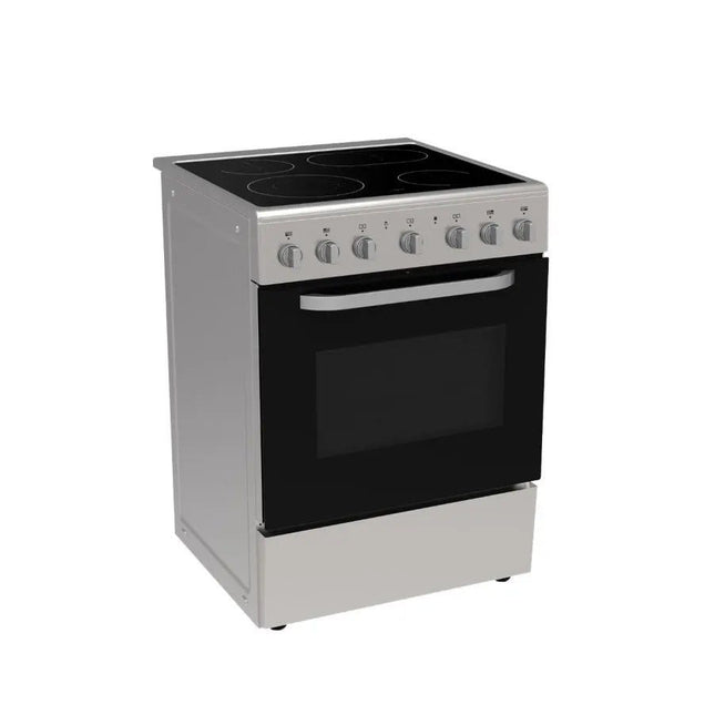 GRS 24VMS Cocina Eléctrica Vitrocerámica de 24" con 4 Discos y Horno Gris