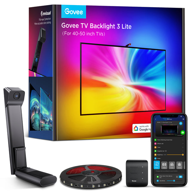 Tira de Iluminación LED Govee TV Backlight 3 Lite H6097 | 40-50″ | RGBICW | Wi-Fi + Bluetooth