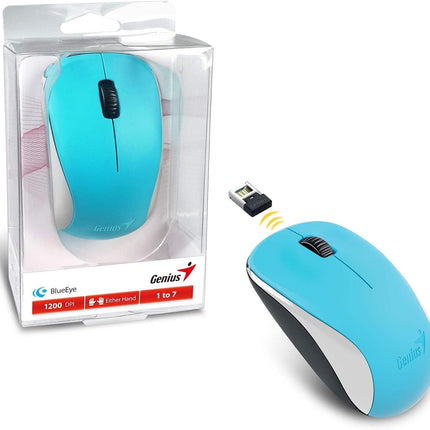 Mouse Genius RS2 NX-7000 | Inalámbrico | Receptor USB | Sensor Óptico 1000 DPI | Diseño Ergonómico