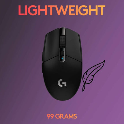 Mouse Gaming Logitech G305 LIGHTSPEED | Inalámbrico | Sensor de 12,000 DPI | Iluminación RGB