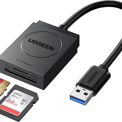 Lector de Tarjetas UGREEN CR127 | USB 3.0 | SD/TF | Alta Velocidad | Negro