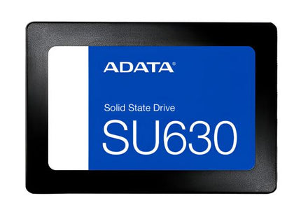 SSD ADATA SU630 480GB 2.5 pulgadas vista frontal con etiqueta de especificaciones