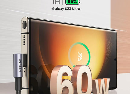 Cable USB-C Angulado 2M UGREEN US323, 70531