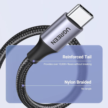 Cable UGREEN US288 | USB-A a USB-C | 3A | 2m | Carga Rápida | Negro