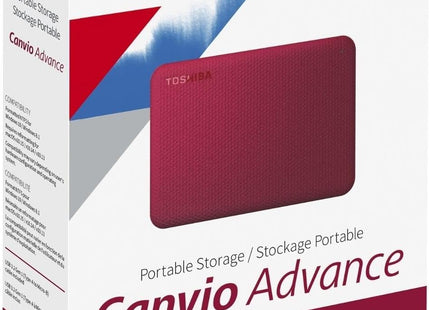Toshiba Disco Duro Externo 1TB USB 3.0 Rojo, HDTCA10XR3AA