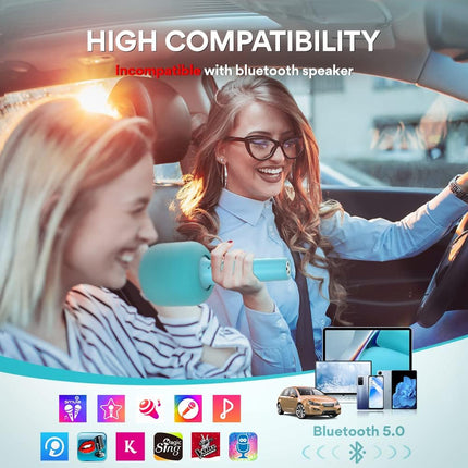Micrófono Inalámbrico Maono MKP100‑A | Bluetooth 5.0 | Karaoke 3‑en‑1 | 8 Efectos de Voz | Altavoz Integrado
