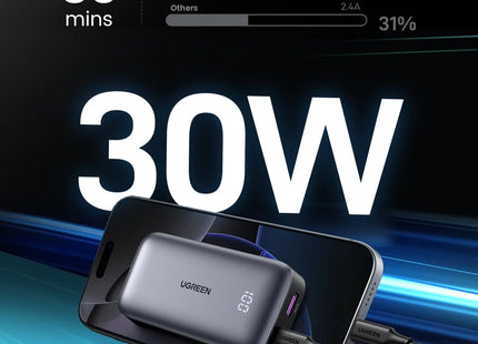 Ugreen Power Bank PB502 10000mAh 30W, 25185