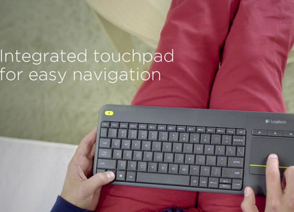 Teclado Inalámbrico Logitech K400 Plus | 70% Compacto | Touchpad Integrado | Inglés