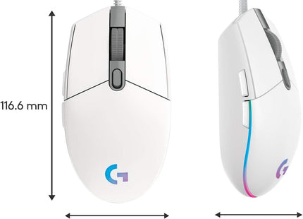 Detalle de la iluminación RGB LIGHTSYNC del Logitech G203