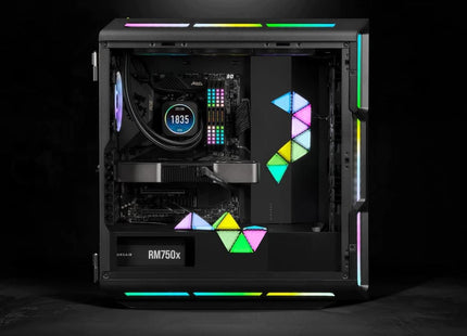 Paneles de Iluminación Corsair iCUE LC100 | Mini Triángulo | Kit de 9 Paneles RGB | CL-9011114-WW