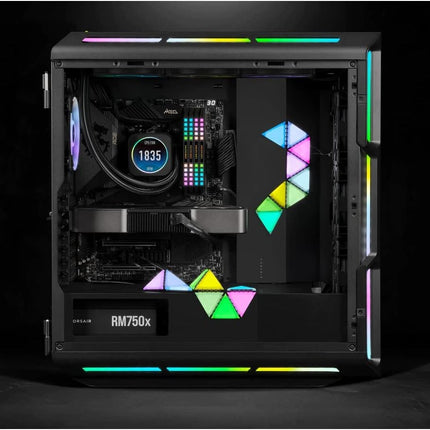 Paneles de Iluminación Corsair iCUE LC100 | Mini Triángulo | Kit de 9 Paneles RGB | CL-9011114-WW