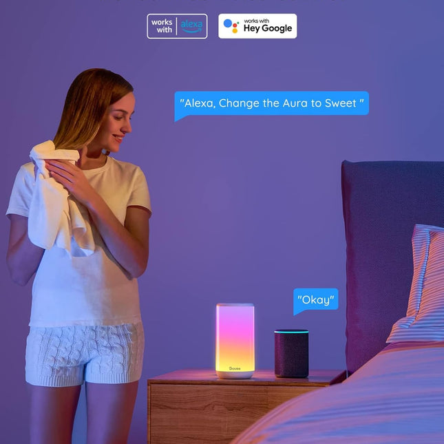 Lámpara de Mesa Govee Aura Smart Table Lamp H6052 | RGBWW | Control por App y Voz