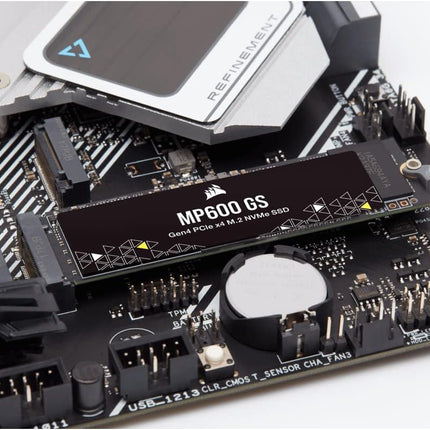 SSD Interno Corsair MP600 GS | 500GB | M.2 PCIe 4.0 x4 | 3D NAND | Velocidad de Lectura hasta 4950MB/s | Negro