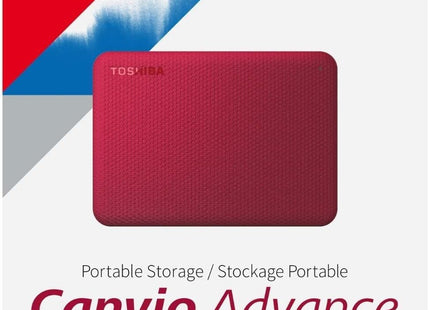 Toshiba Disco Duro Externo 1TB USB 3.0 Rojo, HDTCA10XR3AA