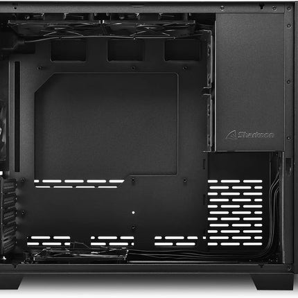 Case Sharkoon MS-Y1000 BK | mATX | Mid Tower | Panel Lateral Vidrio Templado | Diseño Compacto | Color Negro