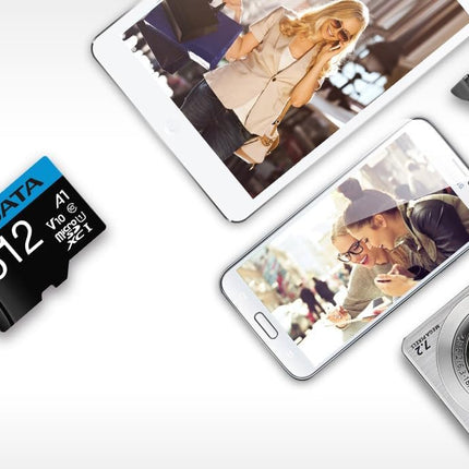 Memoria Micro SDXC ADATA | 512GB | Clase 10 | UHS-I U1 A1 | 100MB/s lectura | AUSDX512GUICL10A1-RA1
