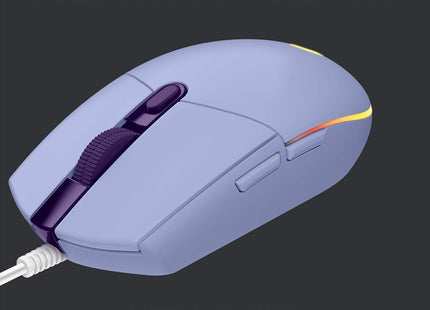Mouse Gaming Logitech G203 LIGHTSYNC con diferentes efectos de iluminación RGB