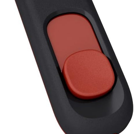 Memoria USB ADATA AC008-64G-RKD | 64GB | USB 2.0 | Negro y rojo