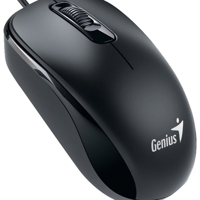 Mouse Genius DX-110 | Alámbrico USB-C | Sensor óptico 1200 DPI | Diseño ergonómico | Color Negro