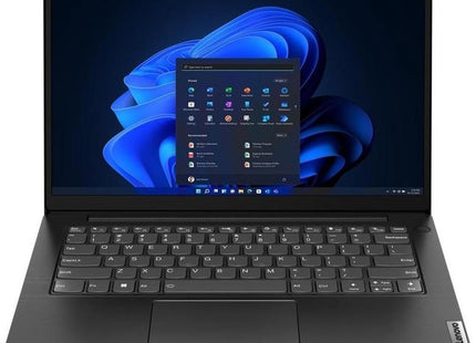 Laptop Lenovo V14 G4 IRU vista frontal con pantalla encendida mostrando Windows 11
