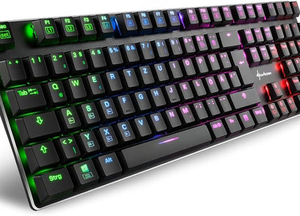 Teclado Gaming RGB Sharkoon PureWriter | Mecánico | Layout Inglés | Alámbrico | USB