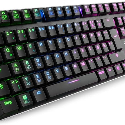 Teclado Gaming RGB Sharkoon PureWriter | Mecánico | Layout Inglés | Alámbrico | USB