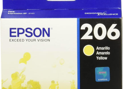 Cartucho de tinta Epson 206 Amarillo T206420 original en empaque sellado