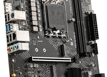 Panel trasero con puertos USB 3.2 y HDMI de la tarjeta madre MSI H610M-G