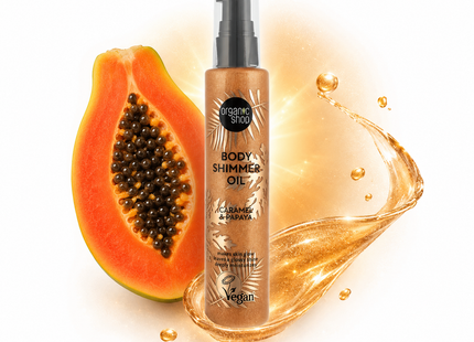 Organic Shop Aceite shimmer caramelo y papaya 100ml