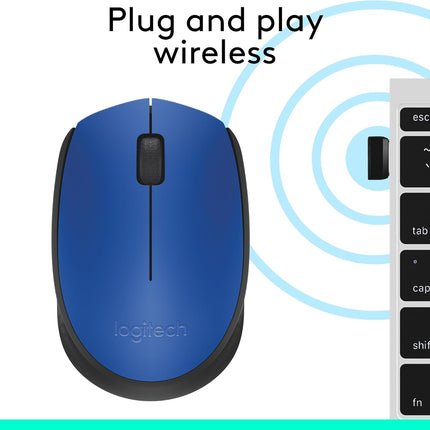 Mouse Logitech M170 | Inalámbrico | Receptor USB | 1000 DPI | Diseño Ambidiestro