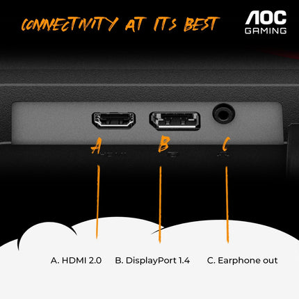Monitor Gaming AOC 24G4E | 23.8” | FHD 1920x1080 | 180Hz | 0.1ms | IPS | DP | HDMI | VGA
