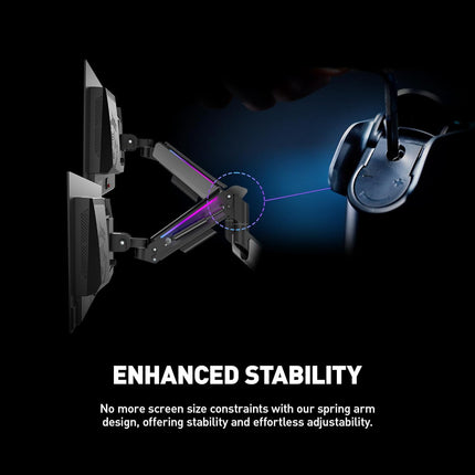 Soporte Doble para Monitor MSI MPG MT201DR RGB | Gris