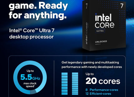 Procesador Intel Core Ultra 7 265K | 3.90GHz | 30MB Caché | DDR5 | FCLGA1851