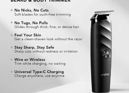 Oraimo Afeitadora inalámbrica USB-C negro, OTR-210