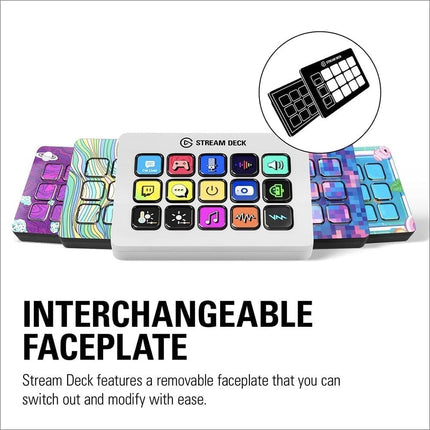 Teclado para Streaming Elgato Stream Deck MK2 | 15 Botones LCD | Personalizable | USB | Color Blanco