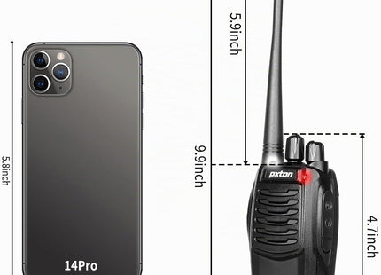 Pxton Radios de 2 vías recargables, PX-S1-0001
