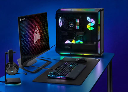 Paneles de Iluminación Corsair iCUE LC100 | Mini Triángulo | Kit de 9 Paneles RGB | CL-9011114-WW
