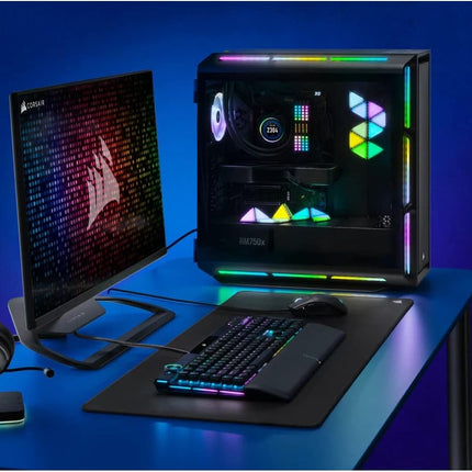 Paneles de Iluminación Corsair iCUE LC100 | Mini Triángulo | Kit de 9 Paneles RGB | CL-9011114-WW