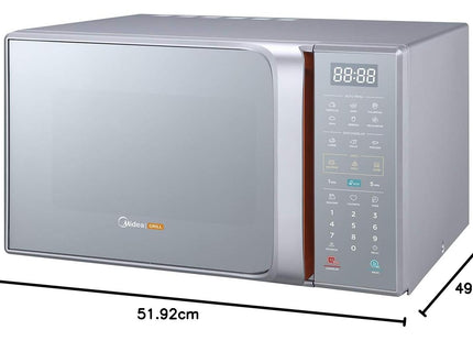 Microondas Midea MMDXG11S2MG | 1.1 p³ | 1500 W | Puerta espejo gris | Grill 1100 W