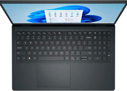 Vista lateral derecha de laptop Dell Inspiron 15 con puertos USB y conectores
