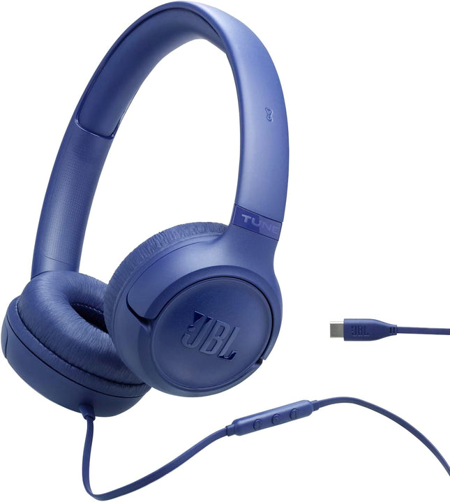 JBL Tune 530C USB-C Azul Audífonos On-Ear con Cable