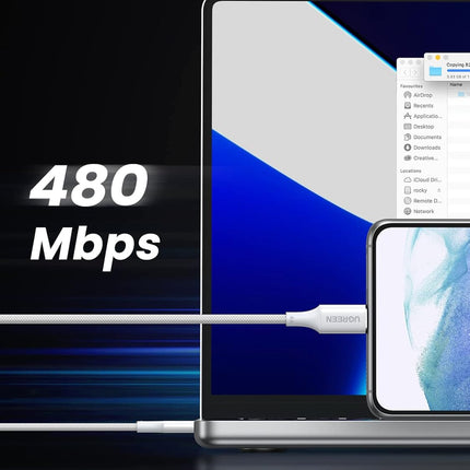 Cable UGREEN US264 | USB-C a USB-C | 1 Metro | Blanco