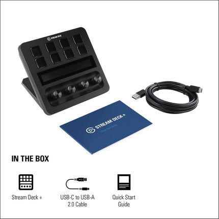 Teclado de Streaming Elgato Stream Deck+ | 8 Botones LCD | 4 Perillas Inteligentes | Pantalla Táctil | Control Total de Producción