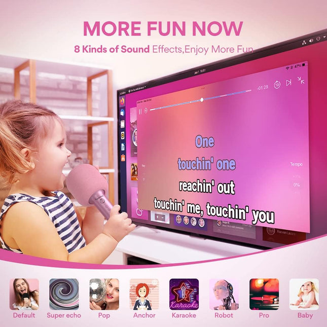 Micrófono Inalámbrico Maono MKP100‑R | Bluetooth | Karaoke 3‑en‑1 | 8 Efectos de Voz | Altavoz Integrado